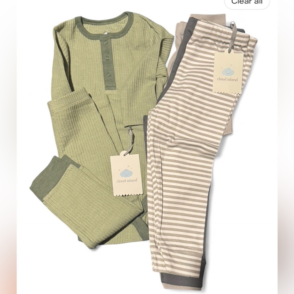 Bundle: Size 18m Cloud Island Long Sleeve Set and 3pairs Joggers